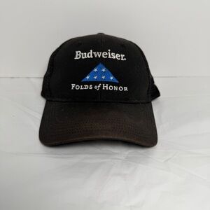 Carhartt Budweiser Folds Of Honor  Mesh SnapBack Trucker Hat Cap Black
